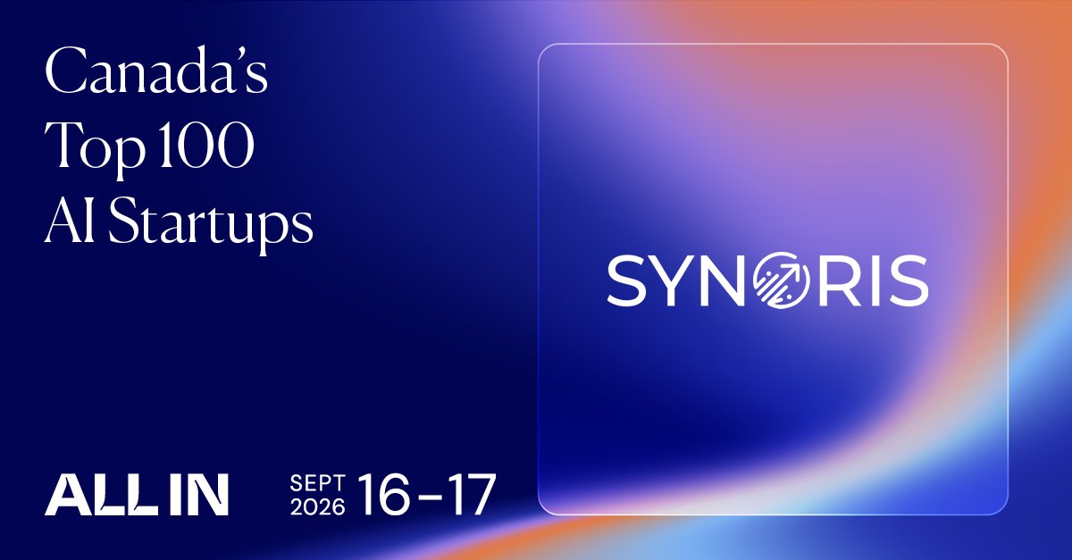 Synoris named one of Canada's Top 100 AI Startups — ALL IN 2026